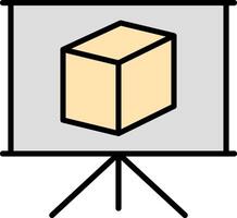 Presentation Line Filled Icon vector