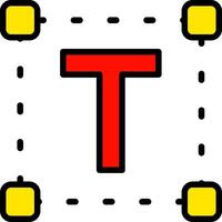 Text Line Filled Icon vector