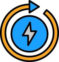 Renewable Energy Line Filled Icon vector
