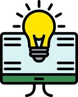 Idea Line Filled Icon vector