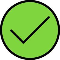 Check Line Filled Icon vector
