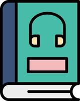 Audio Book Line Filled Icon vector