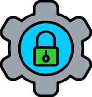 Setting Line Filled Icon vector