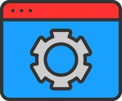 Web Optimization Line Filled Icon vector