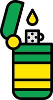 Lighter Line Filled Icon vector