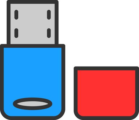 Pen Drive Line Filled Icon