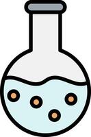 Flask Line Filled Icon vector