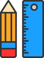 Drawing Line Filled Icon vector