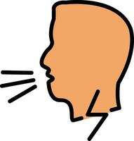 Difficult Breathing Line Filled Icon vector