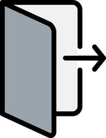 Logout Line Filled Icon vector
