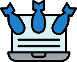 Ddos Line Filled Icon vector
