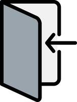 Logout Line Filled Icon vector