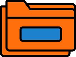 Folder Line Filled Icon vector