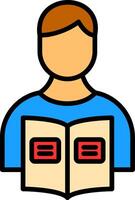 Homework Line Filled Icon vector