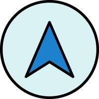 Navigation Line Filled Icon vector