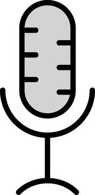 Microphone Line Filled Icon