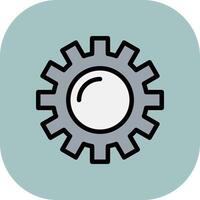 Setting Line Filled Icon vector