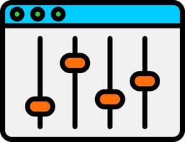 Web Browser Line Filled Icon vector
