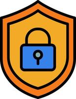 Security Line Filled Icon vector