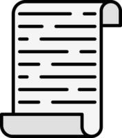 Script Line Filled Icon vector