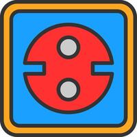 Socket Line Filled Icon vector