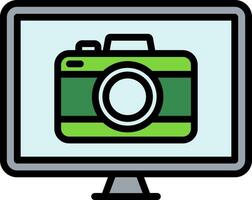 Camera Line Filled Icon vector