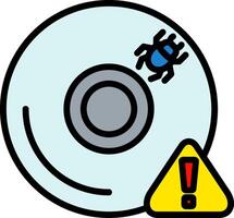 CD Line Filled Icon vector