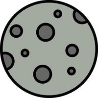 Moon Line Filled Icon vector