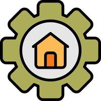 Setting Line Filled Icon vector