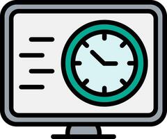 Fast Time Line Filled Icon vector