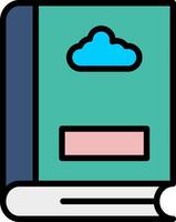 Cloud Line Filled Icon vector