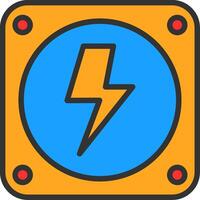 Electricity Line Filled Icon vector