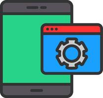 Web Optimization Line Filled Icon vector