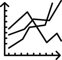 Stacked Graph Line Filled Icon vector
