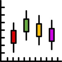 Graph Line Filled Icon vector