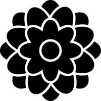Dahlia Glyph Icon vector