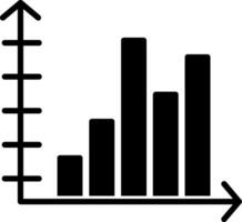 Bell Shaped Graph Glyph Icon vector