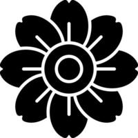 Alpine forget me not Glyph Icon vector