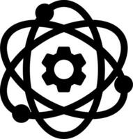 Atom Glyph Icon vector