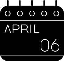 April Glyph Icon vector