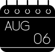 August Glyph Icon vector