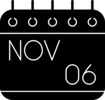 November Glyph Icon vector