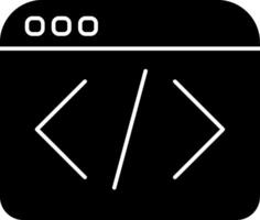 Web Programing Glyph Icon vector