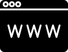 Www Glyph Icon vector