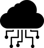 Cloud Computing Glyph Icon vector