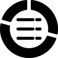 Pie Chart Glyph Icon vector
