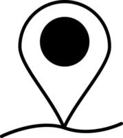 Map Pointer Glyph Icon vector
