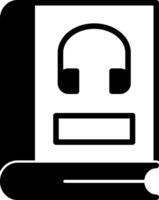 Audio Book Glyph Icon vector