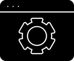 Web Optimization Glyph Icon vector