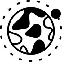Planet Glyph Icon vector